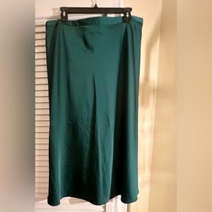 JCrew emerald green a-line skirt